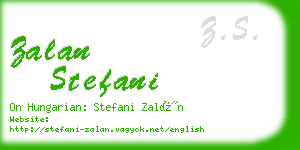 zalan stefani business card